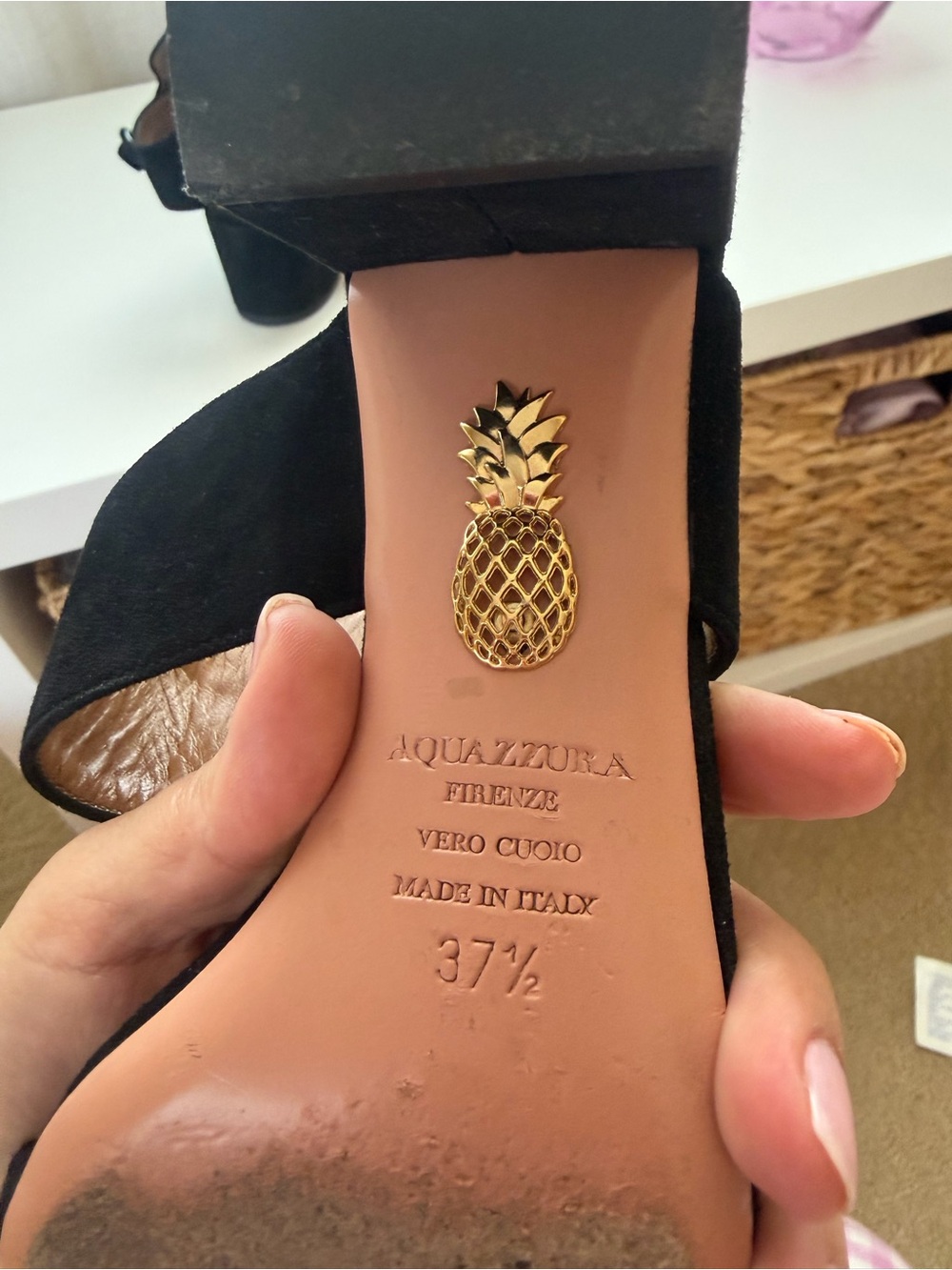 Aquazzura Safari Suede Block Heel Sandals - Picture 5 of 7
